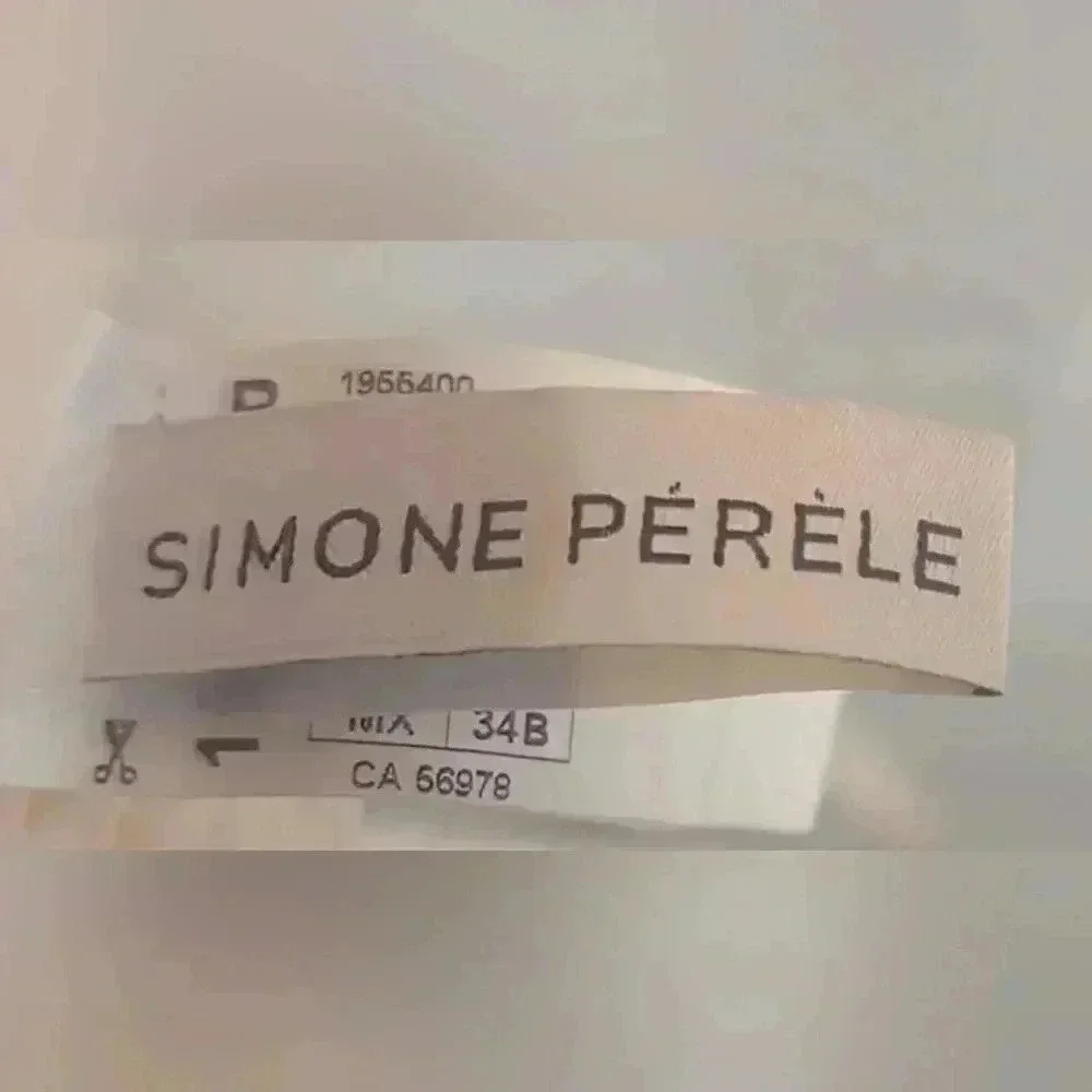 NWOT Simone Perele Orphee Sheer Plunge Bra and Panty Set 34B/1 Petal Power - Picture 8 of 9